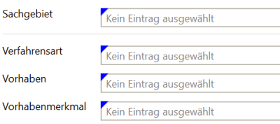 Beispiel für die Darstellung von Pflichtfeldern